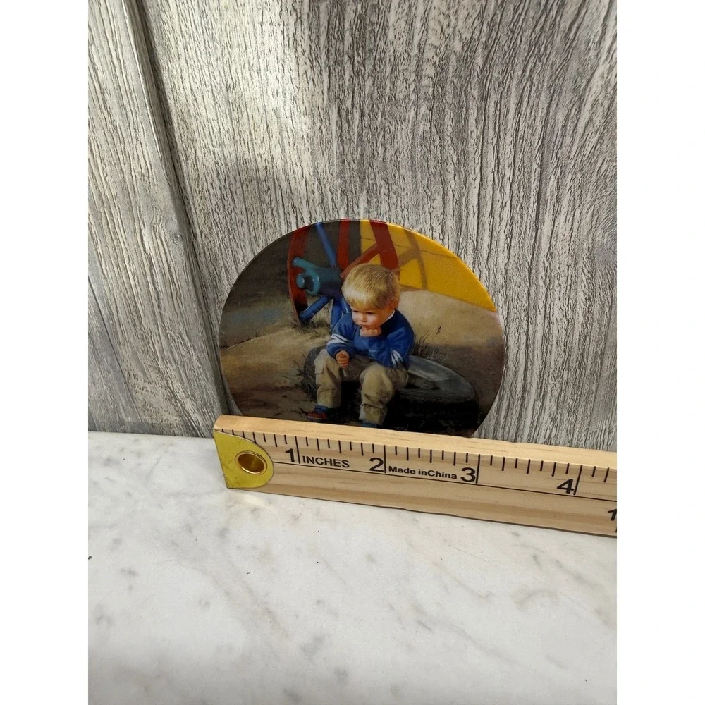 Donald Zolan The Thinker Miniature Collector Plate Pemberton & Oakes 1991 3.25